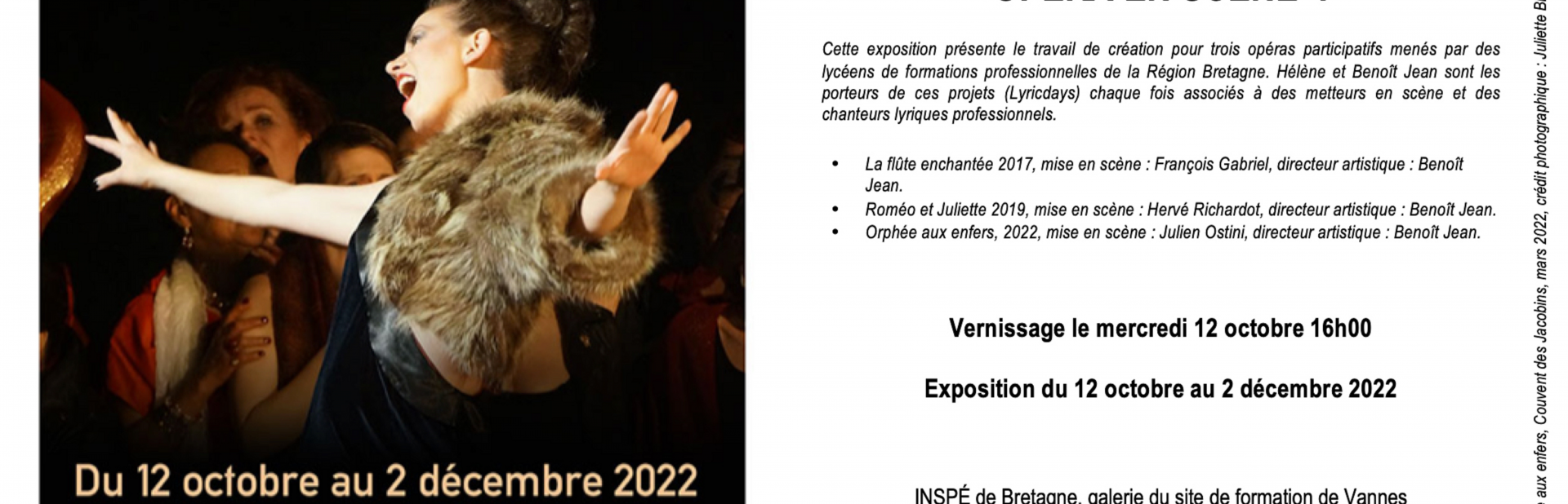 Exposition OPERA EN SCENE